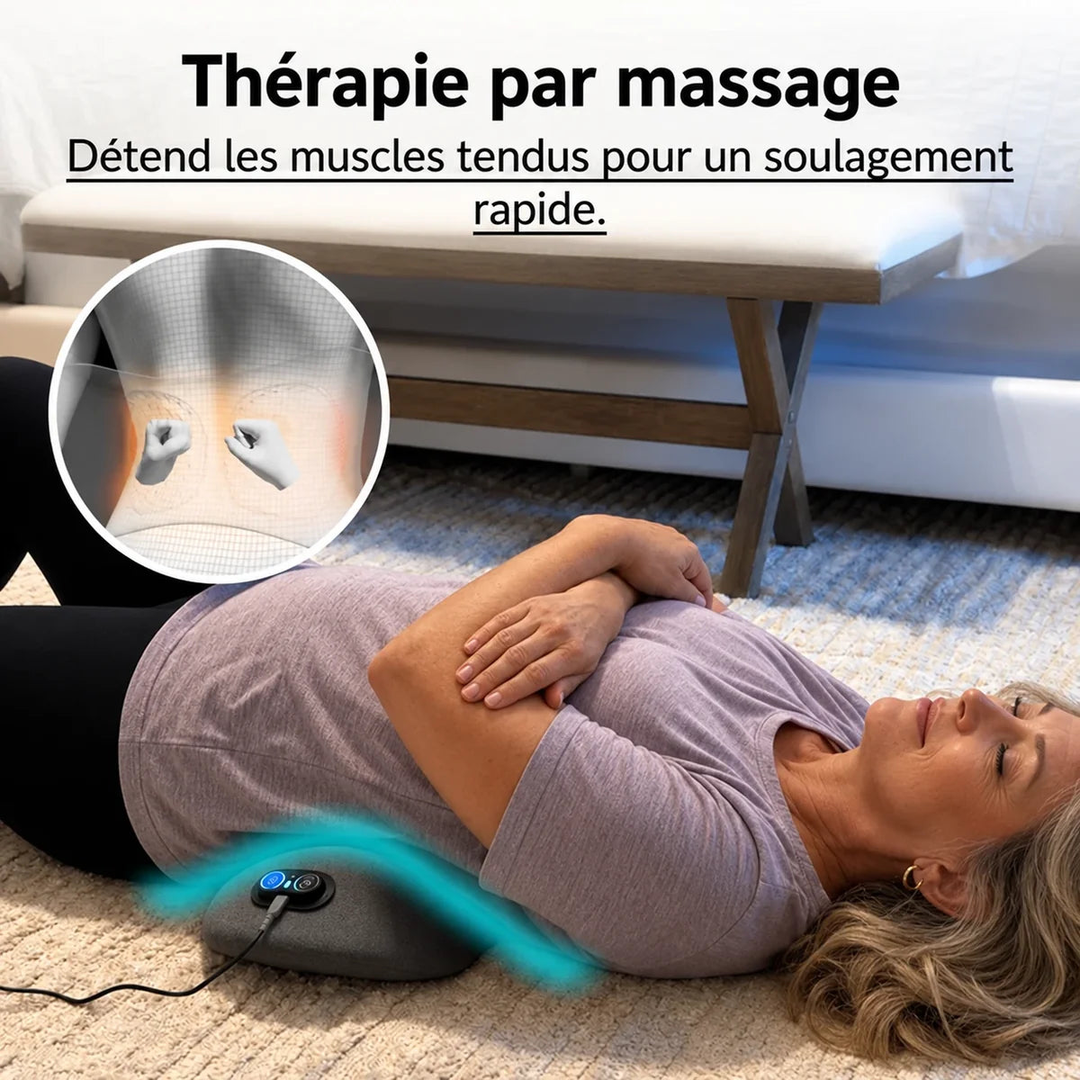 Thérapie par massage : détend les muscles tendus
